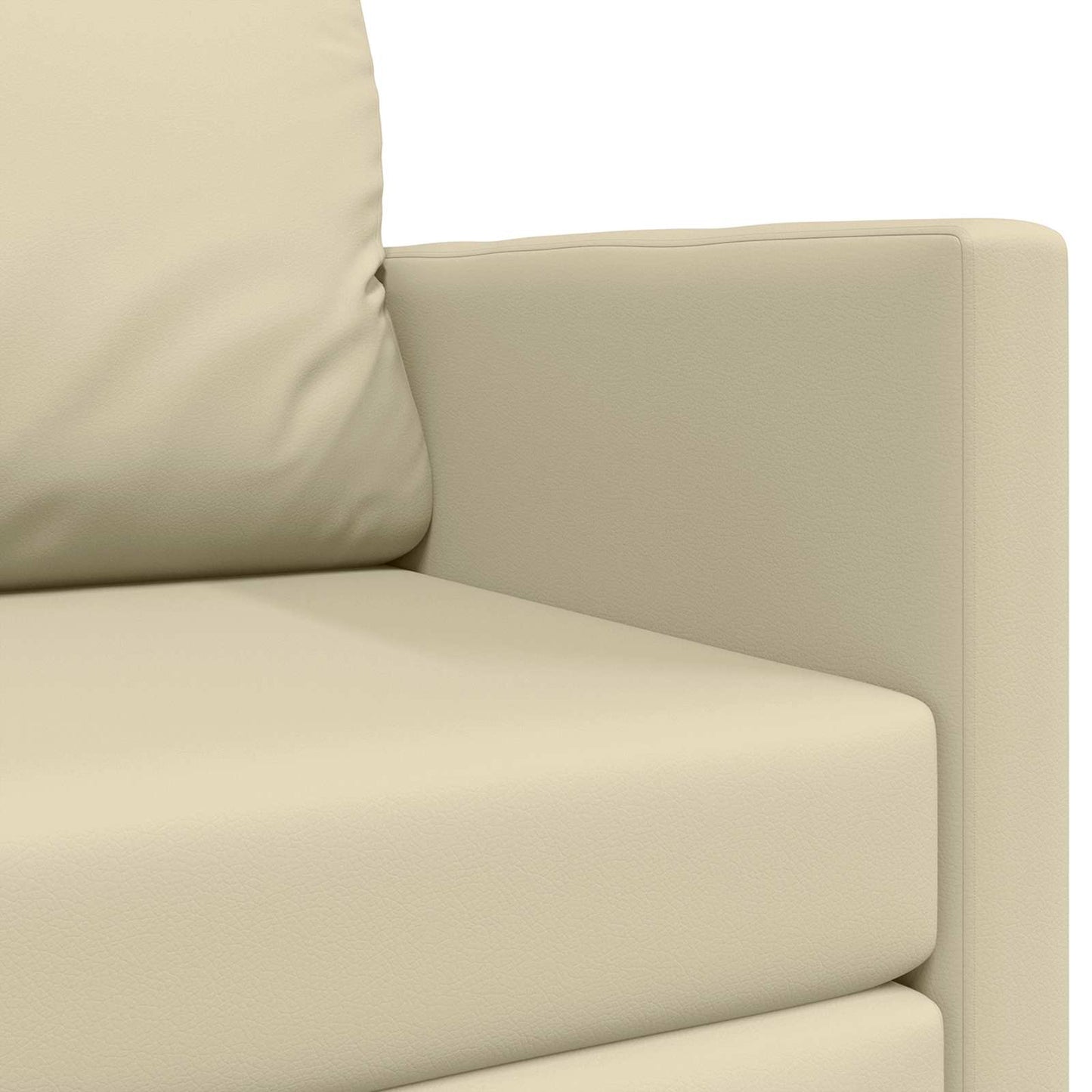 Divano letto Crema 124 x 71 x 78 cm Pelle Artificiale | homemem39