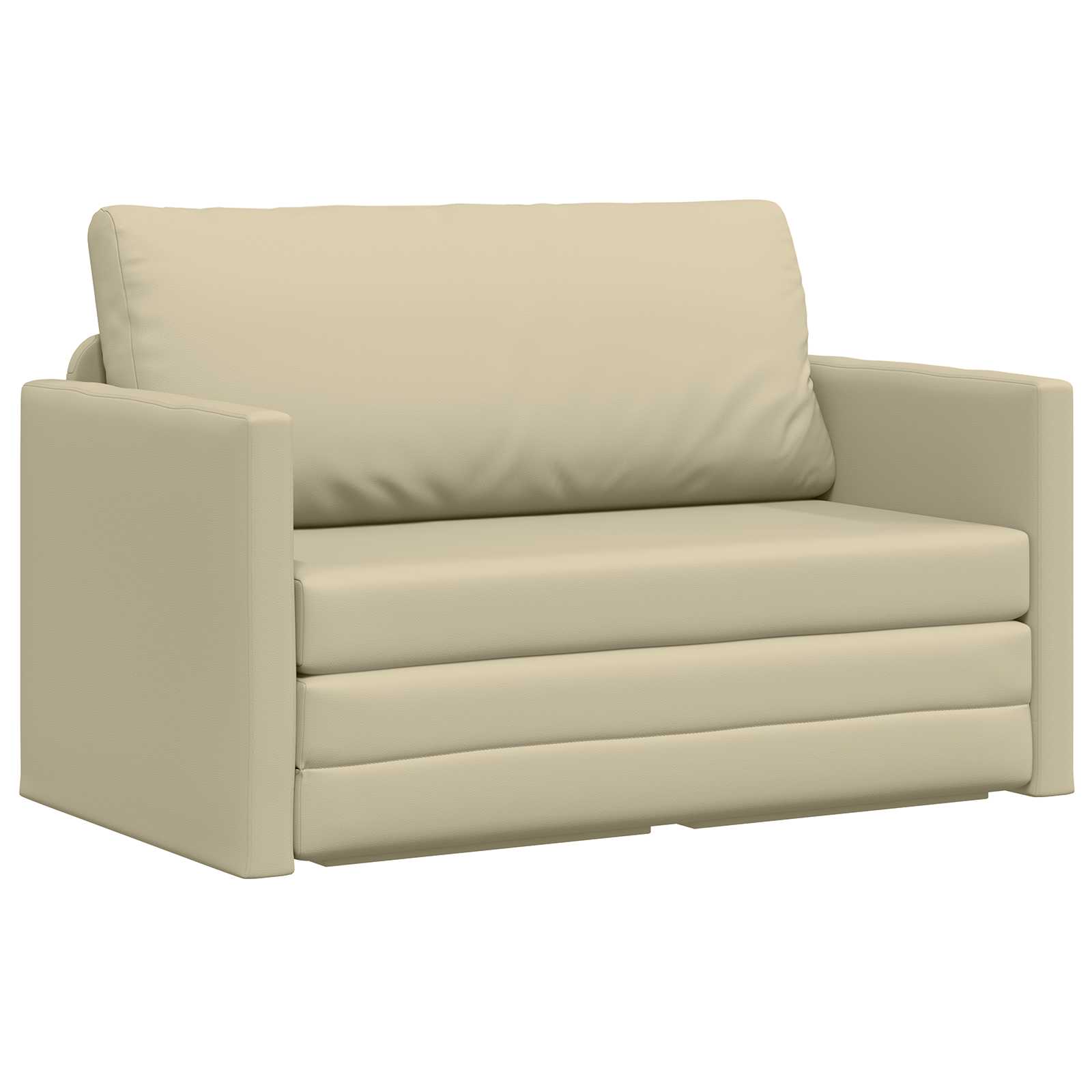 Divano letto Crema 124 x 71 x 78 cm Pelle Artificiale | homemem39