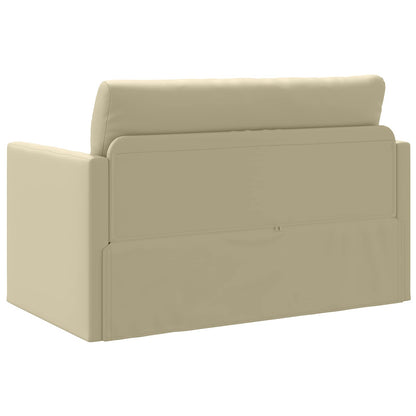 Divano letto Crema 124 x 71 x 78 cm Pelle Artificiale | homemem39