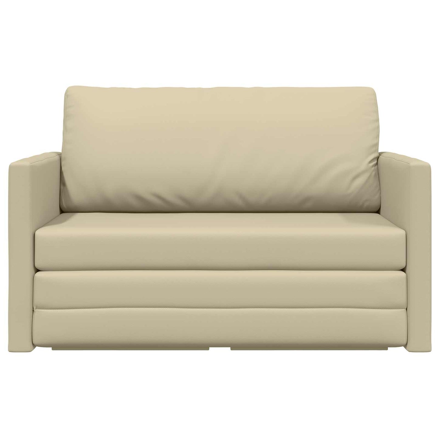 Divano letto Crema 124 x 71 x 78 cm Pelle Artificiale | homemem39