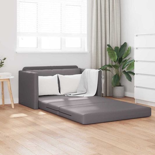 Divano letto Grigio 124 x 71 x 78 cm Pelle Artificiale
