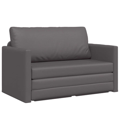 Divano letto Grigio 124 x 71 x 78 cm Pelle Artificiale