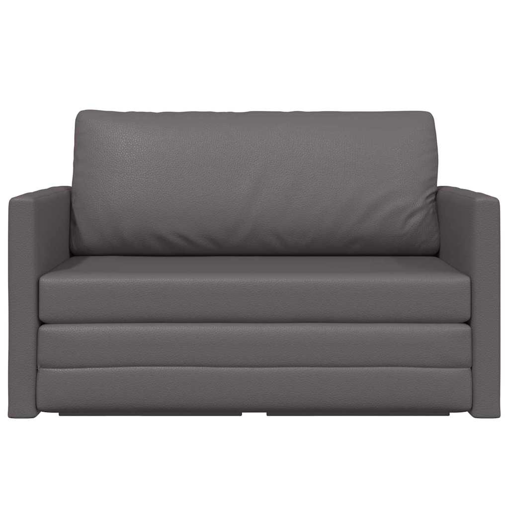 Divano letto Grigio 124 x 71 x 78 cm Pelle Artificiale - homemem39