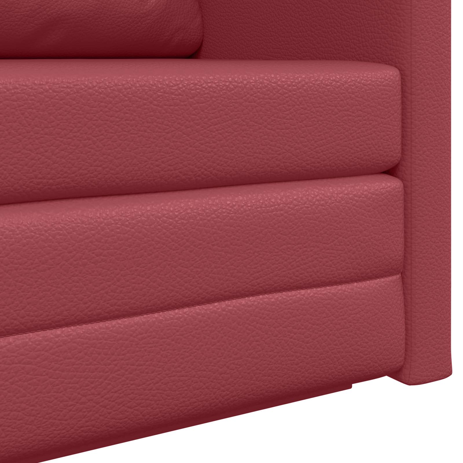 Divano letto Rosso Vino 124 x 71 x 78 cm Pelle Artificiale | homemem39