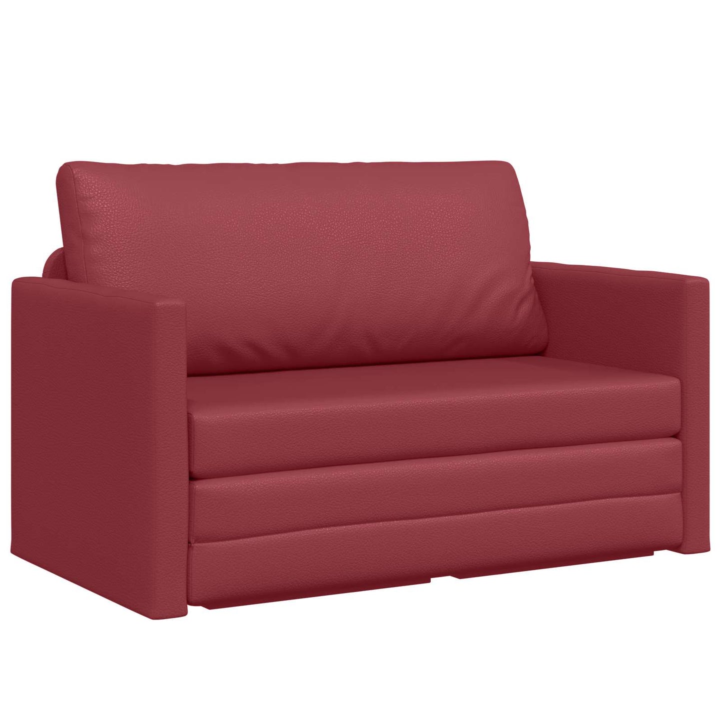 Divano letto Rosso Vino 124 x 71 x 78 cm Pelle Artificiale | homemem39