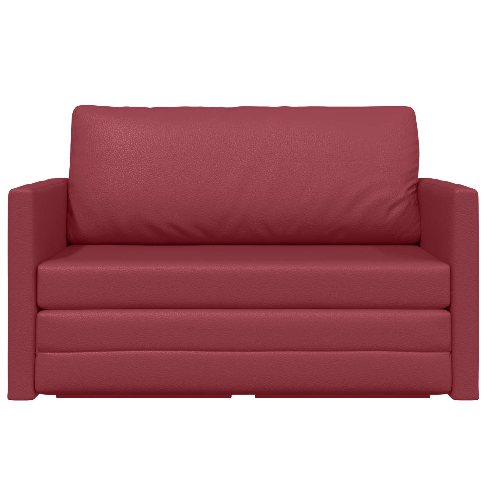 Divano letto Rosso Vino 124 x 71 x 78 cm Pelle Artificiale | homemem39