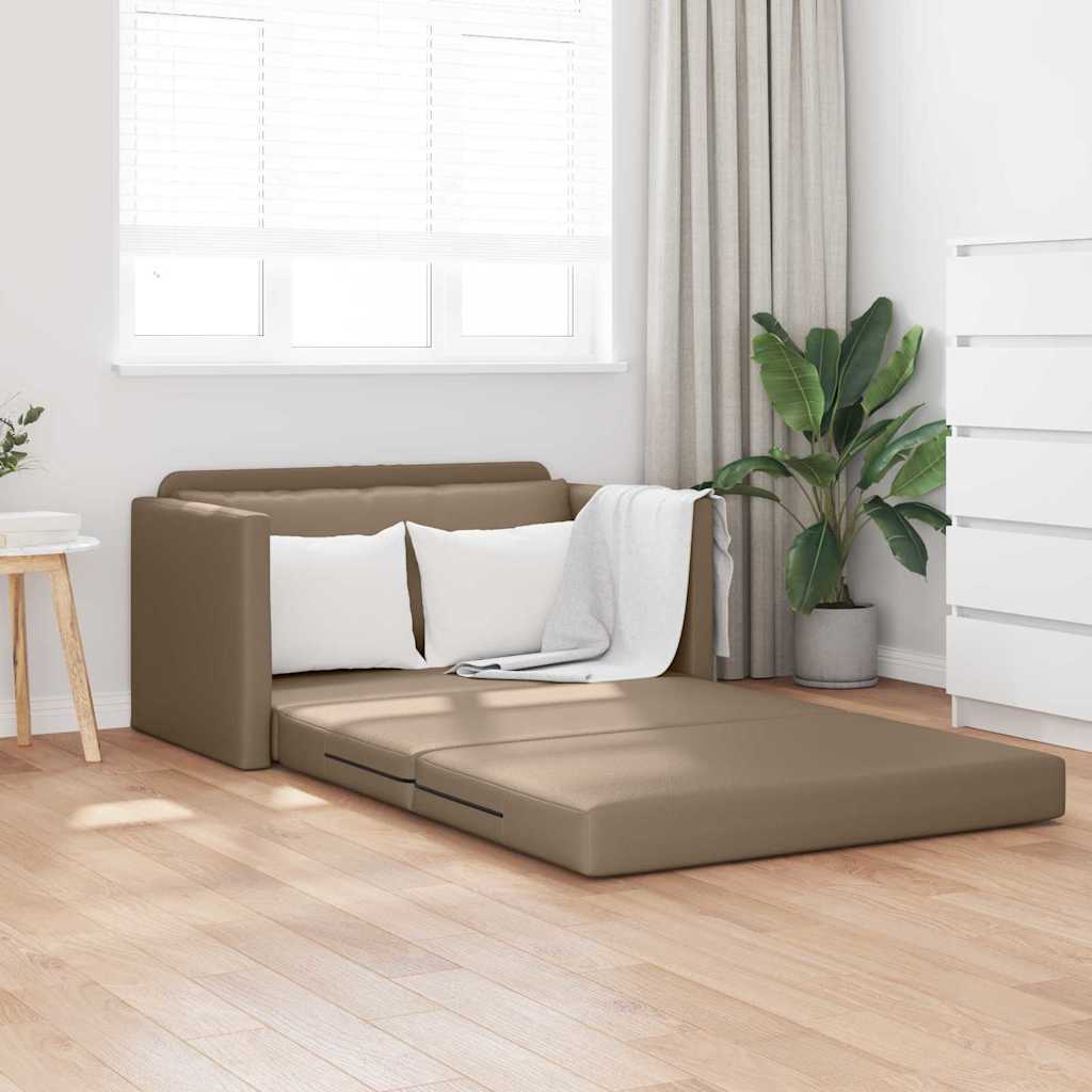 Divano letto Cappuccino 124 x 71 x 78 cm Pelle Artificiale - homemem39