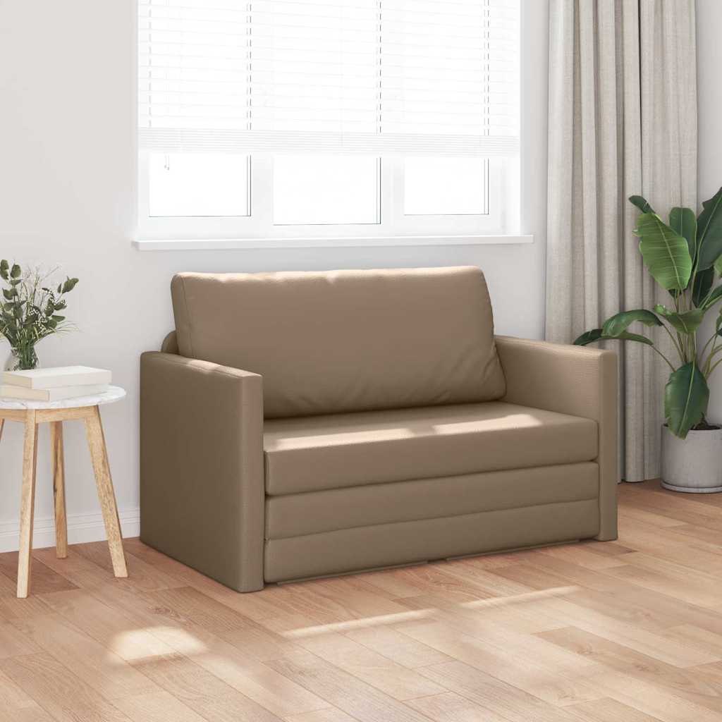 Divano letto Cappuccino 124 x 71 x 78 cm Pelle Artificiale - homemem39