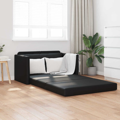 Divano letto Nero 124 x 71 x 78 cm Pelle Artificiale
