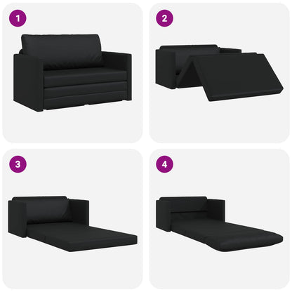 Divano letto Nero 124 x 71 x 78 cm Pelle Artificiale