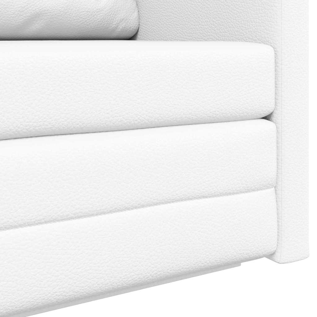 Divano letto 110cm Bianco Pelle Artificiale