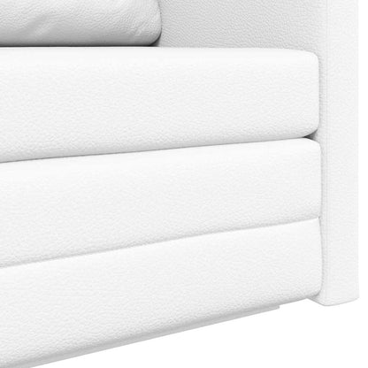 Divano letto 110cm Bianco Pelle Artificiale