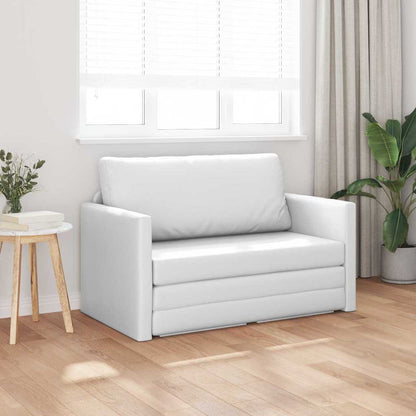 Divano letto 110cm Bianco Pelle Artificiale
