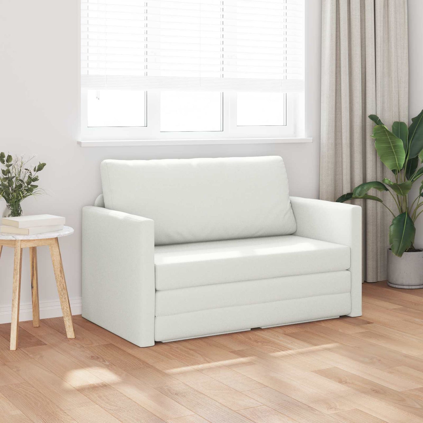 Divano letto Bianco 124 x 71 x 78 cm Pelle Artificiale