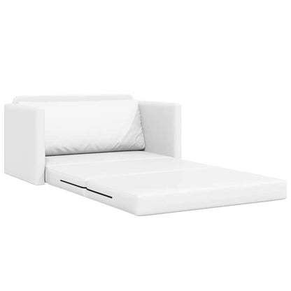 Divano letto 110cm Bianco Pelle Artificiale