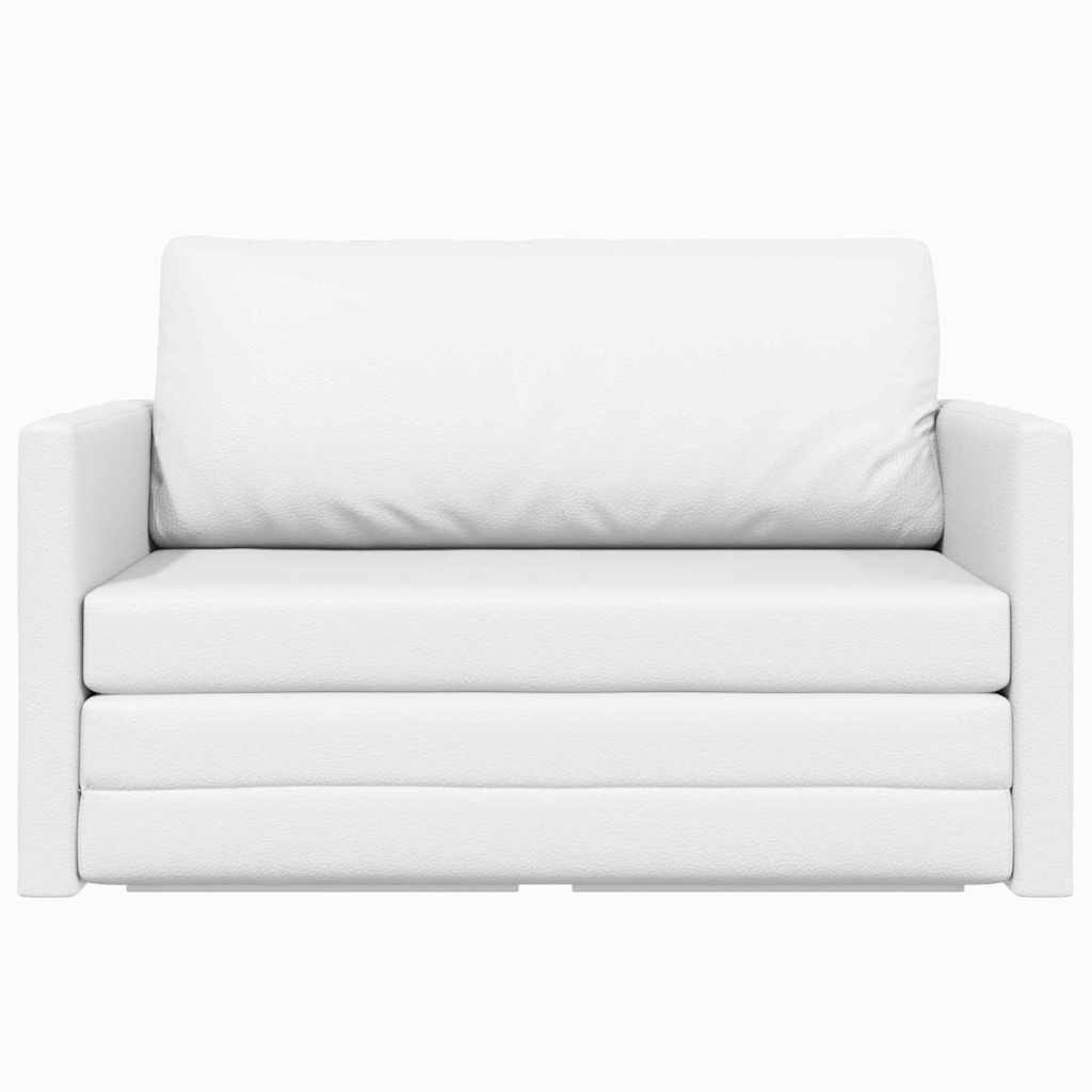 Divano letto 110cm Bianco Pelle Artificiale