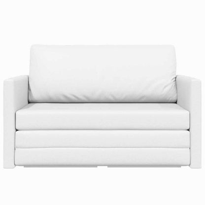 Divano letto 110cm Bianco Pelle Artificiale