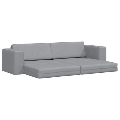 Divano letto Grigio chiaro 245 x 78 x 77 cm Tessuto
