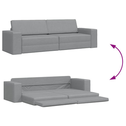 Divano letto Grigio chiaro 245 x 78 x 77 cm Tessuto