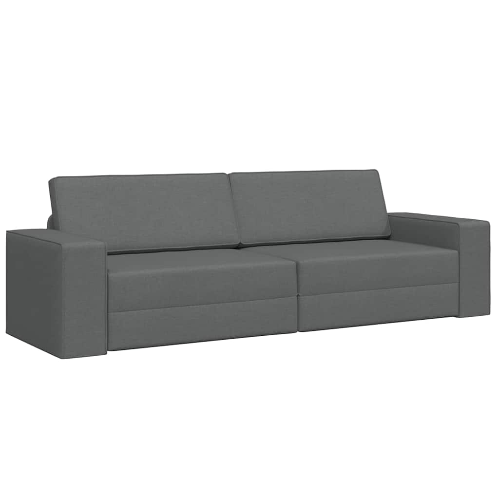 Divano-letto da pavimento Grigio scuro 245 x 78 x 77 cm Tessuto - homemem39