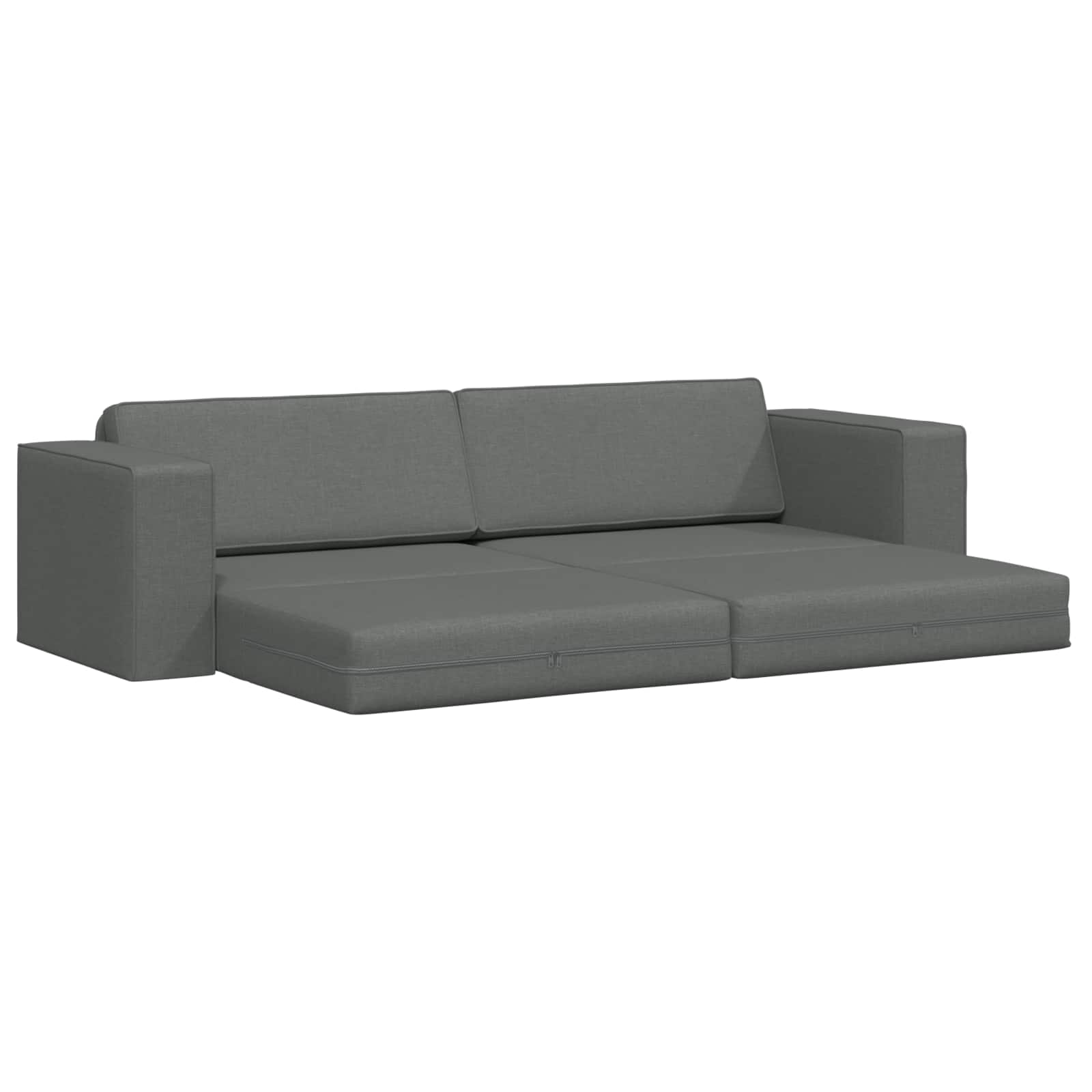 Divano letto Grigio scuro 245 x 78 x 77 cm Tessuto | homemem39