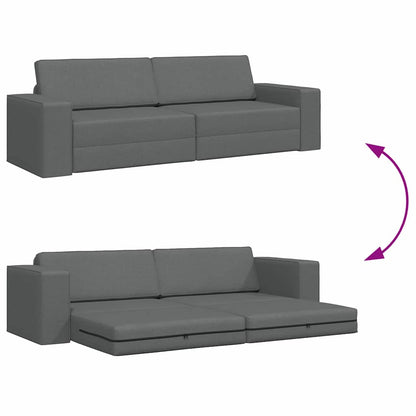 Divano-letto da pavimento Grigio scuro 245 x 78 x 77 cm Tessuto - homemem39