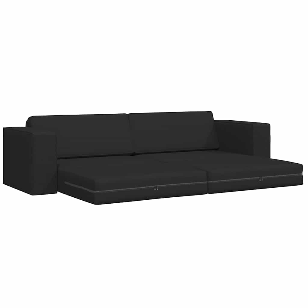 Divano-letto da pavimento Nero 245 x 78 x 77 cm Tessuto - homemem39