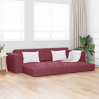 Divano letto Rosso Vino 245 x 78 x 77 cm Tessuto | homemem39