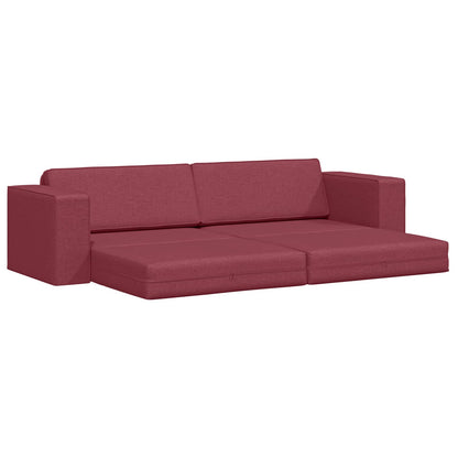 Divano letto Rosso Vino 245 x 78 x 77 cm Tessuto | homemem39