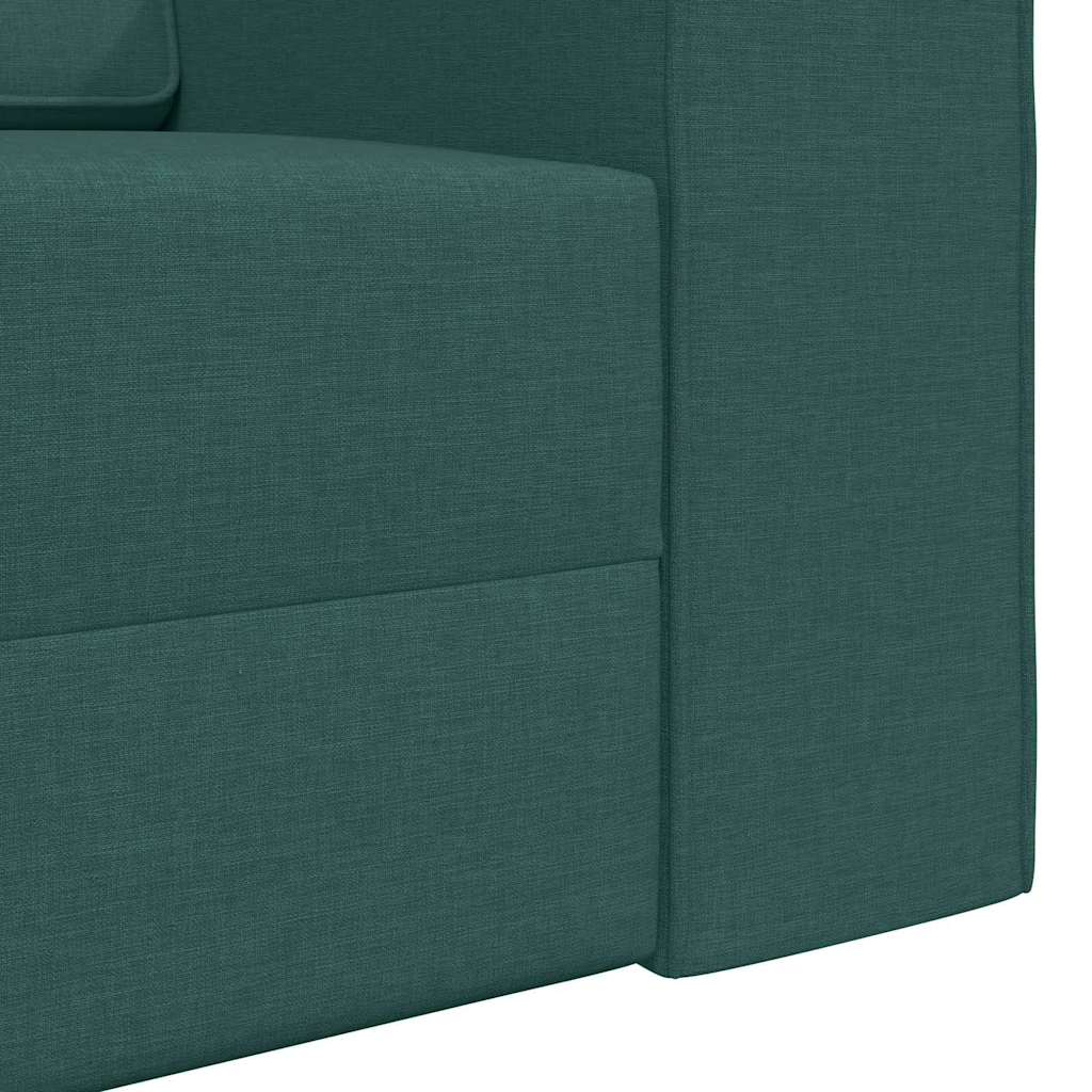Divano letto Verde Scuro 245 x 78 x 77 cm Tessuto