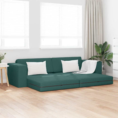 Divano letto Verde Scuro 245 x 78 x 77 cm Tessuto