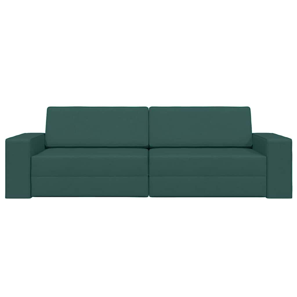 Divano letto Verde Scuro 245 x 78 x 77 cm Tessuto