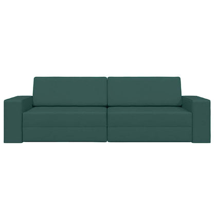 Divano letto Verde Scuro 245 x 78 x 77 cm Tessuto