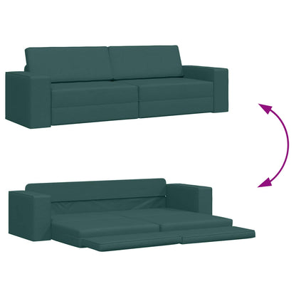 Divano letto Verde Scuro 245 x 78 x 77 cm Tessuto