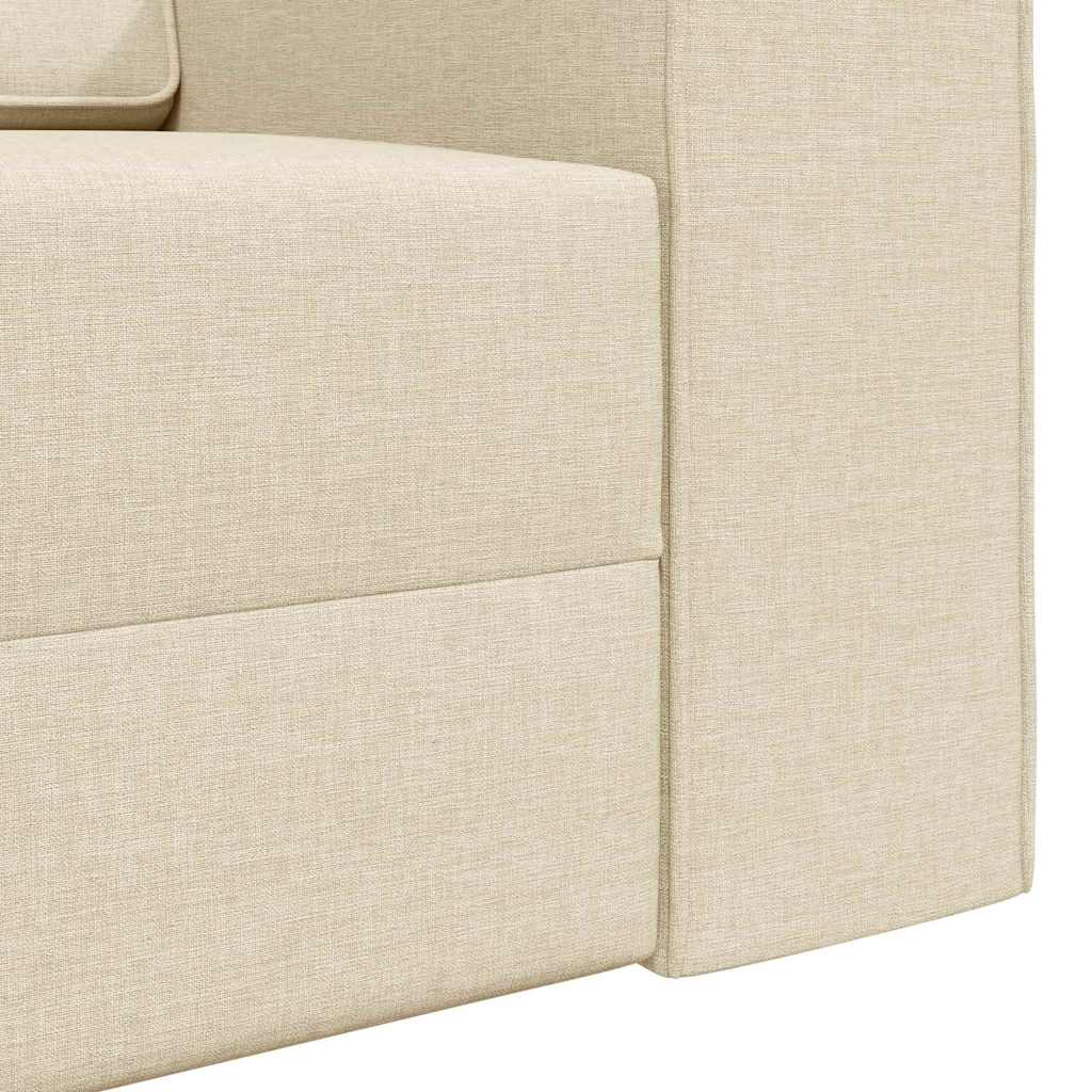 Divano-letto da pavimento Crema 245 x 78 x 77 cm Tessuto - homemem39
