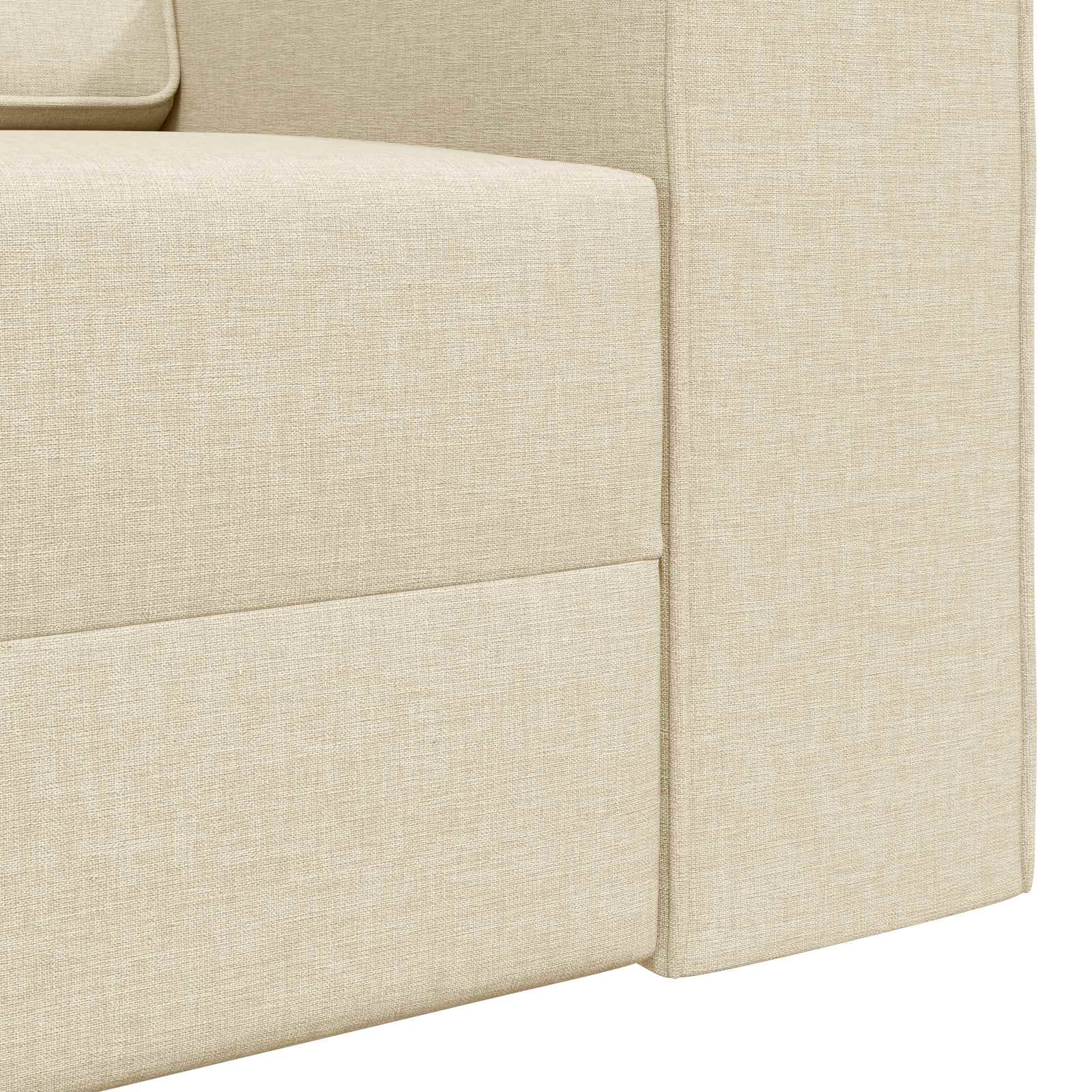 Divano letto Crema 245 x 78 x 77 cm Tessuto | homemem39