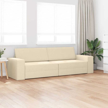 Divano-letto da pavimento Crema 245 x 78 x 77 cm Tessuto - homemem39
