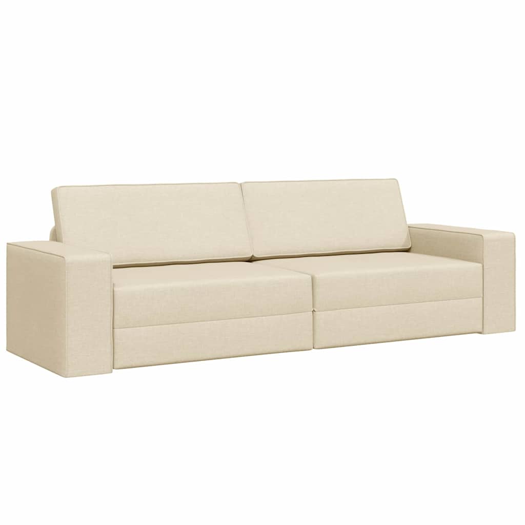 Divano-letto da pavimento Crema 245 x 78 x 77 cm Tessuto - homemem39