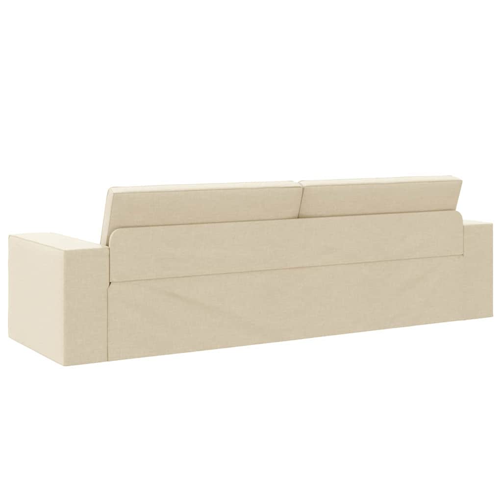Divano-letto da pavimento Crema 245 x 78 x 77 cm Tessuto - homemem39