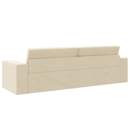 Divano-letto da pavimento Crema 245 x 78 x 77 cm Tessuto - homemem39