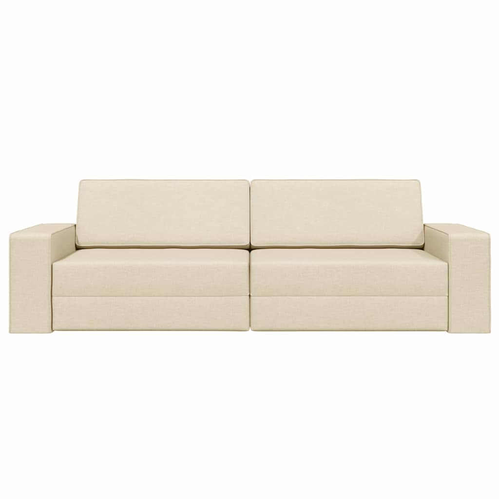 Divano-letto da pavimento Crema 245 x 78 x 77 cm Tessuto - homemem39
