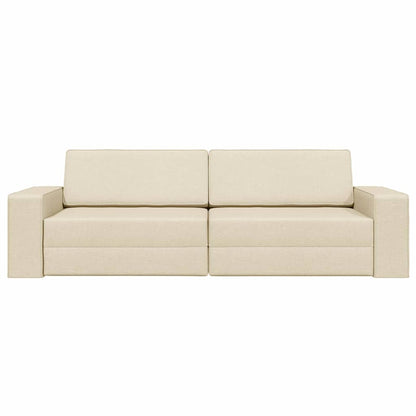 Divano-letto da pavimento Crema 245 x 78 x 77 cm Tessuto - homemem39