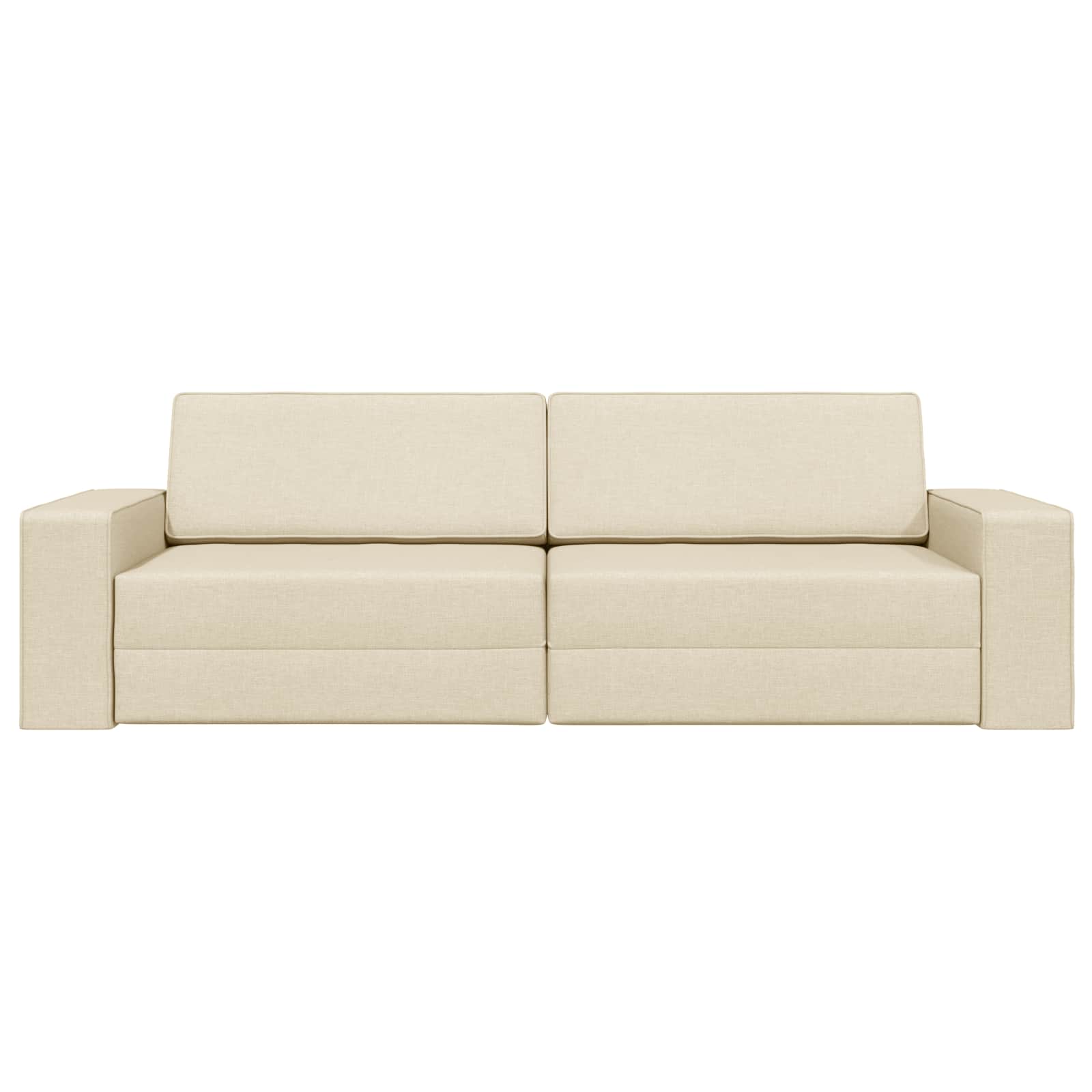Divano letto Crema 245 x 78 x 77 cm Tessuto | homemem39