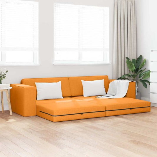 Divano Letto Giallo scuro 245 x 78 x 77 cm Tessuto