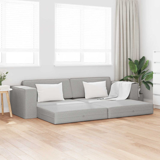 Divano letto Grigio Nuvola 245 x 78 x 77 cm Tessuto