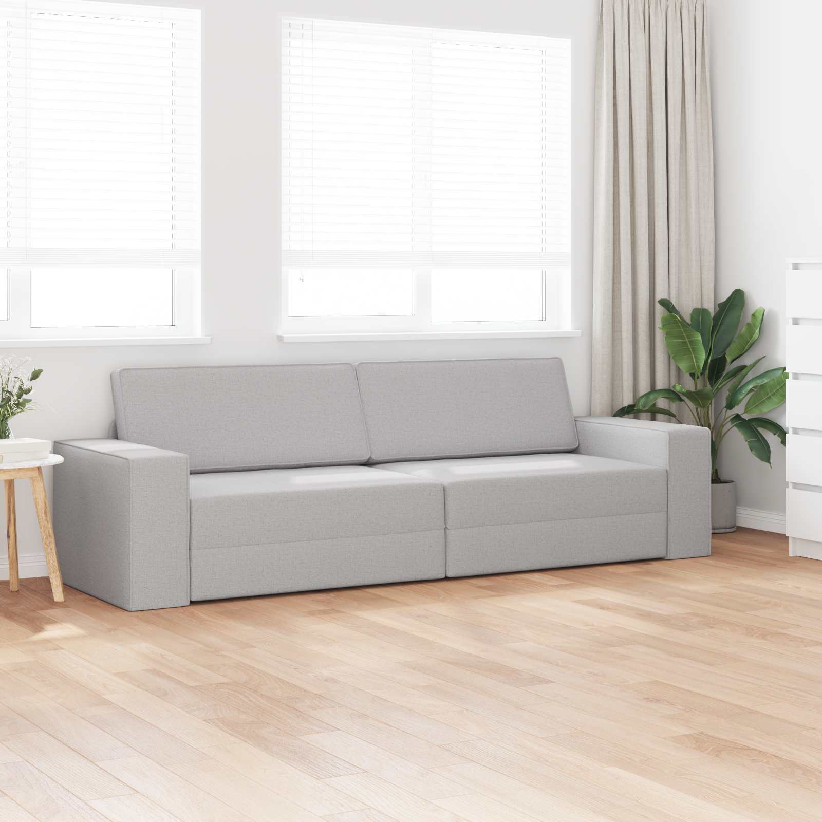 Divano letto 200cm Grigio Nuvola Tessuto - homemem39
