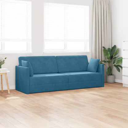 Divano Letto Blu 213 x 76 x 77 cm Velluto
