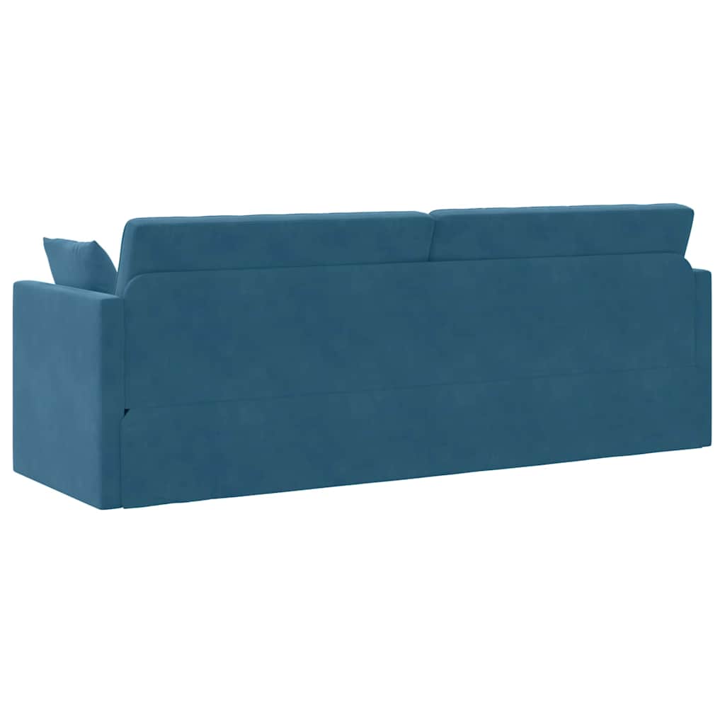 Divano letto Blu 213 x 70 x 77 cm Velluto - homemem39