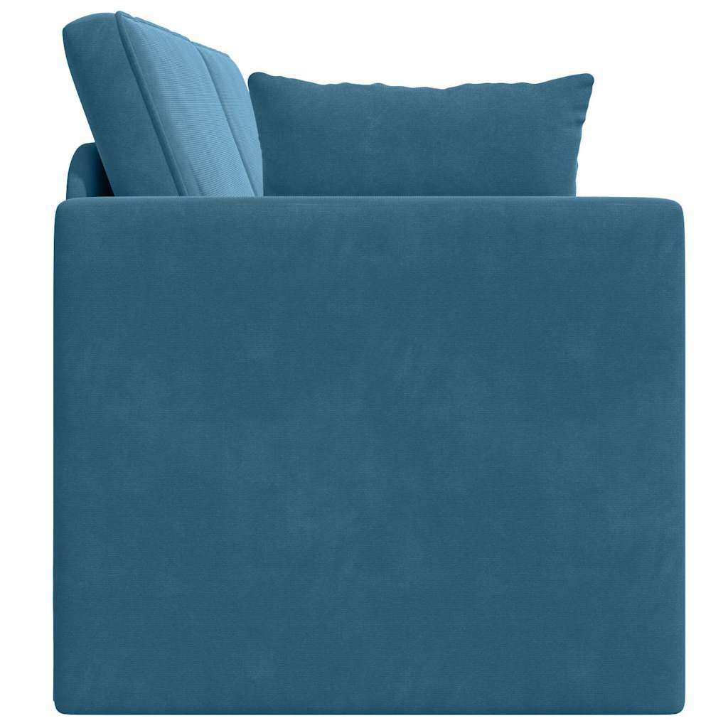 Divano letto Blu 213 x 70 x 77 cm Velluto - homemem39