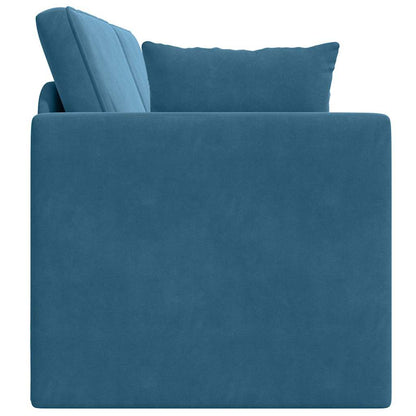 Divano letto Blu 213 x 70 x 77 cm Velluto - homemem39